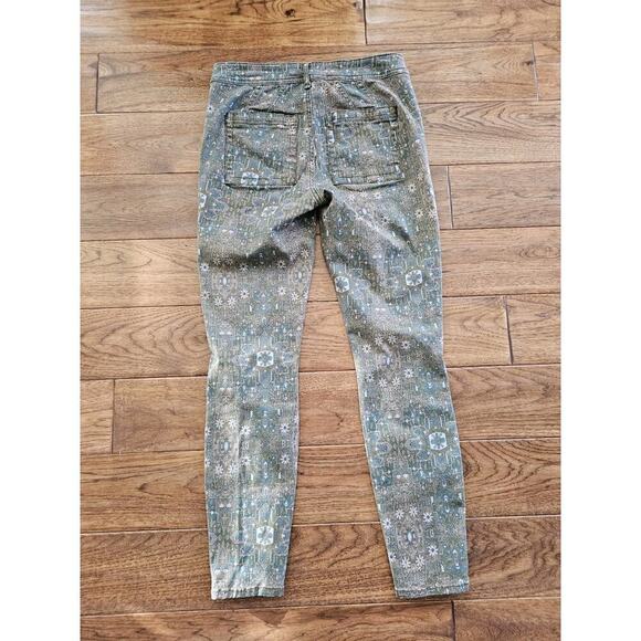 ANTHROPOLOGIE Pilcro & Letterpress Skinny Denim Jeans Paisley Size 27 Boho - Picture 10 of 10